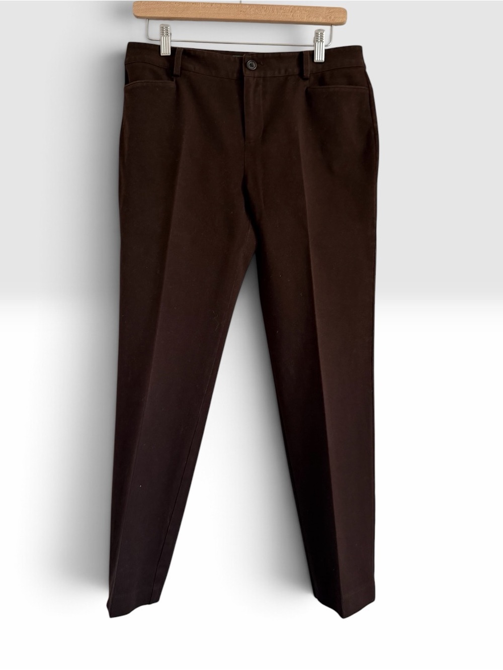 Lauren Ralph Lauren Petite Catlin Trousers in Dark Brown 6P